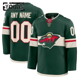 Minnesota Wild Dresy Personalizované Fanatics Premium 2024-25 Zelená Domácí - Dětské